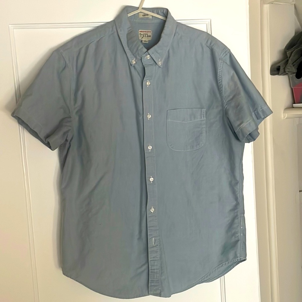 J. Crew Oxford short sleeve button down shirt.